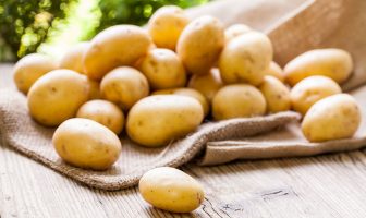 Farm Fresh  Potatoes On A Hessian Sack